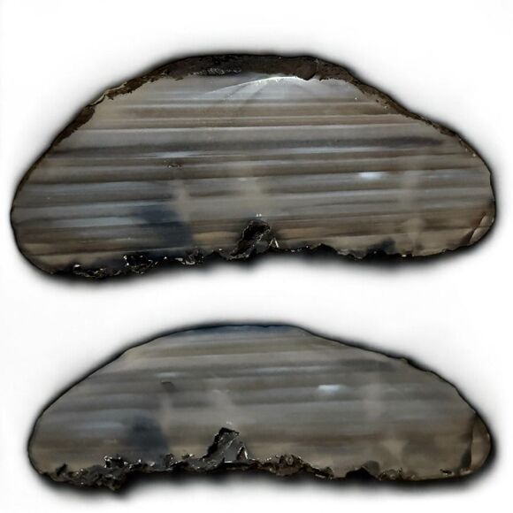 Gray Black Agate Slice Geode Decor Crystal Cut Polished Natural Stone 4” - Picture 10 of 17